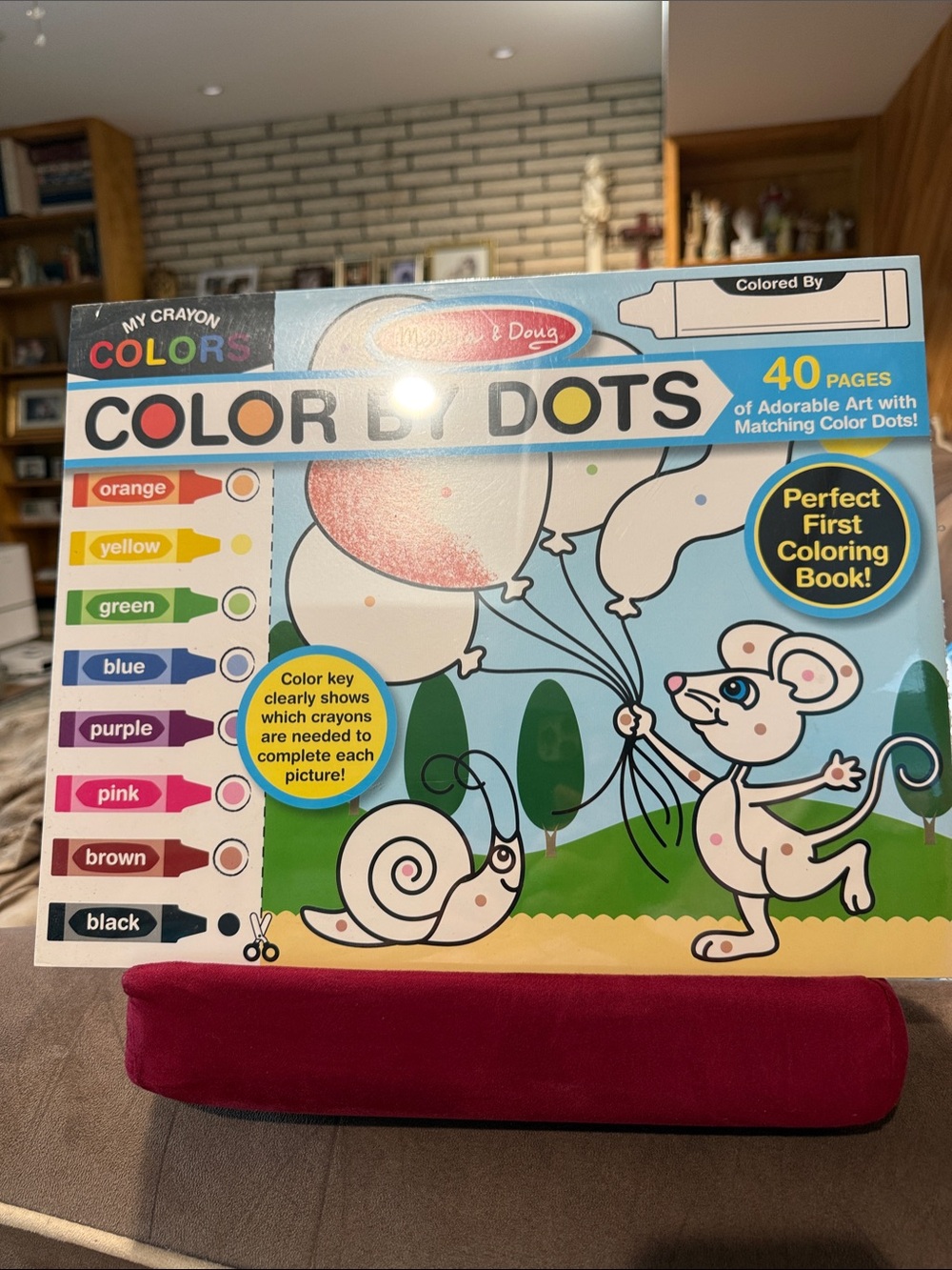 Melissa & Doug Color By Dots Coloring Book - Blue, Green, Pink, Yellow